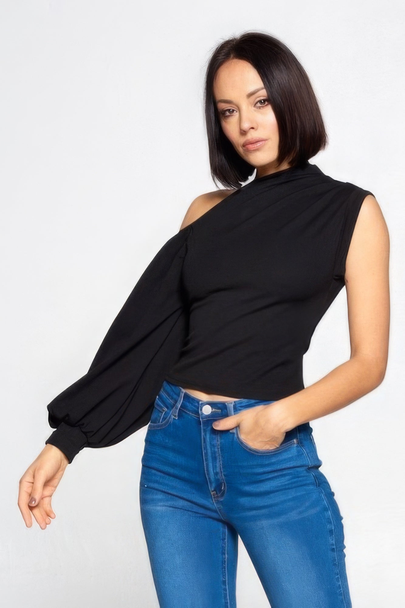 Layla Asymmetric Off Shoulder Woven Top