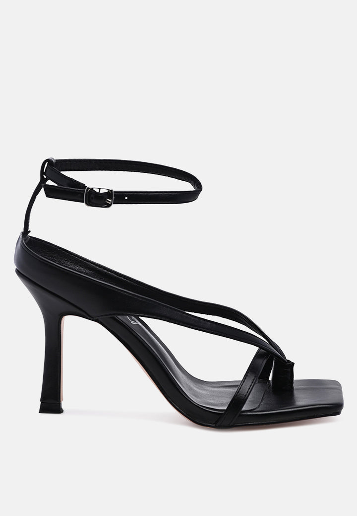 Shera Ankle Strap Sling Back Stiletto High Heel Sandals