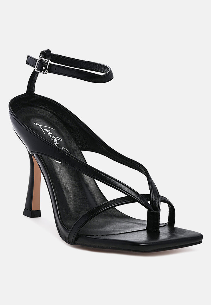 Shera Ankle Strap Sling Back Stiletto High Heel Sandals