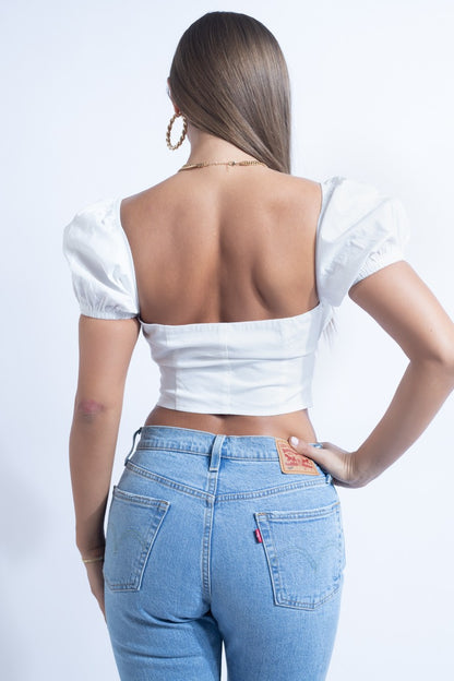 Lilly Off The Shoulder Drawstring Front Cut Out Crop Top