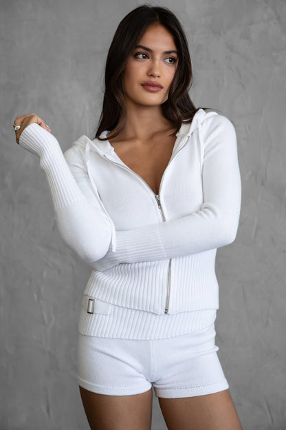 Christina Sweater Rib Knit Two Piece Short Set