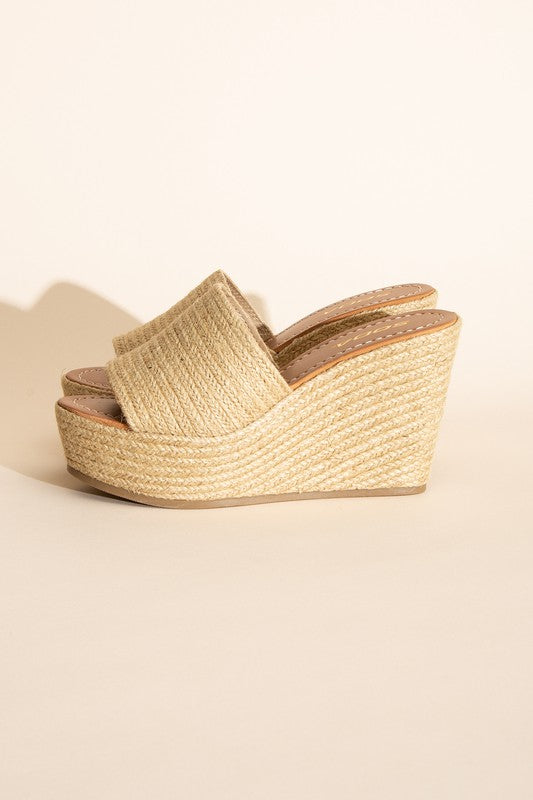 Tropics Espadrille Wedge High Heel Platform Sandals