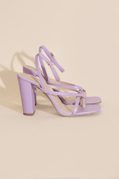 Aisha Square Toe Strappy High Heeled Sandals - ShopRbls