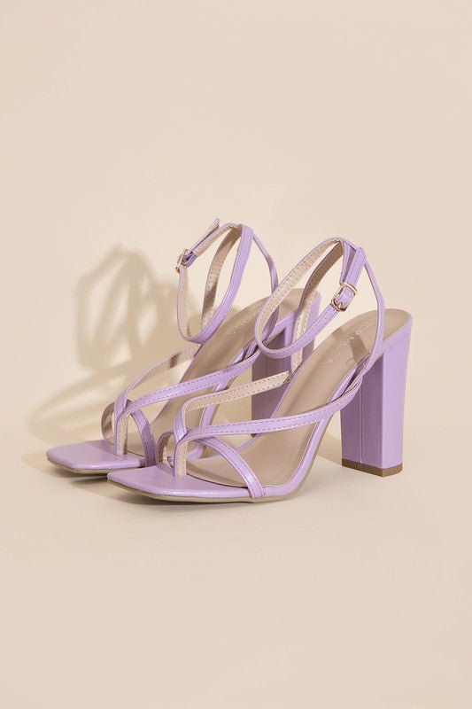 Aisha Square Toe Strappy High Heeled Sandals - ShopRbls