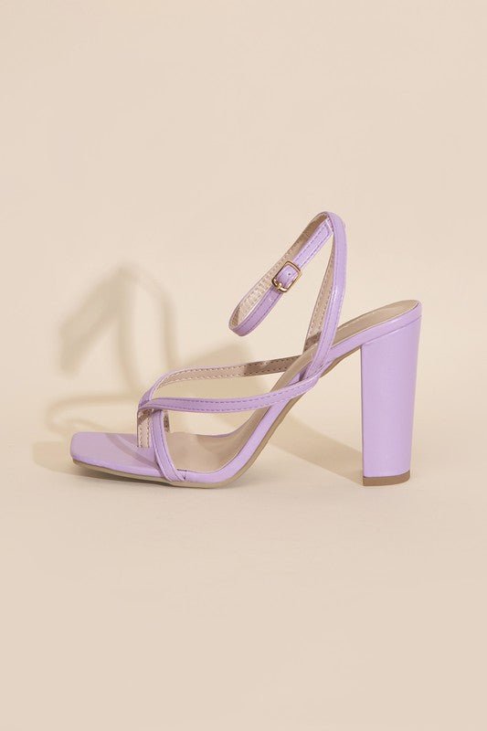 Aisha Square Toe Strappy High Heeled Sandals - ShopRbls