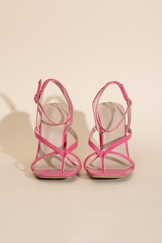 Aisha Square Toe Strappy High Heeled Sandals - ShopRbls