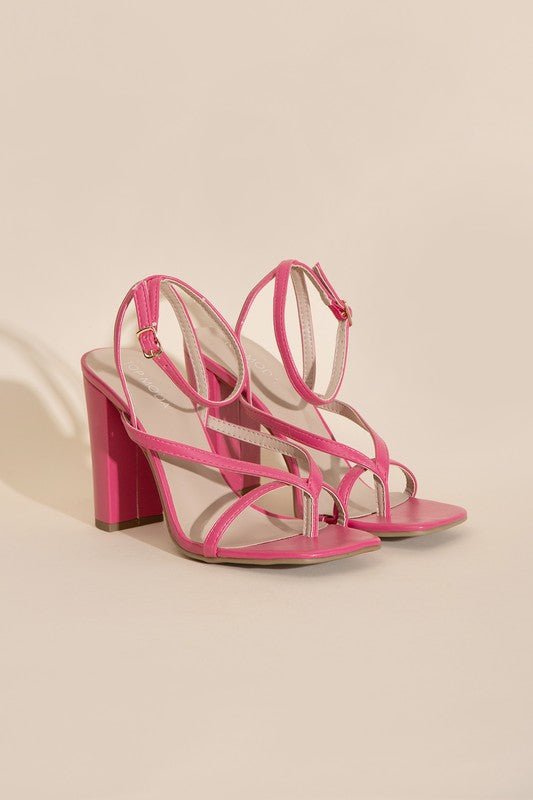 Aisha Square Toe Strappy High Heeled Sandals - ShopRbls