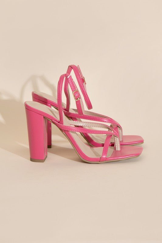 Aisha Square Toe Strappy High Heeled Sandals - ShopRbls