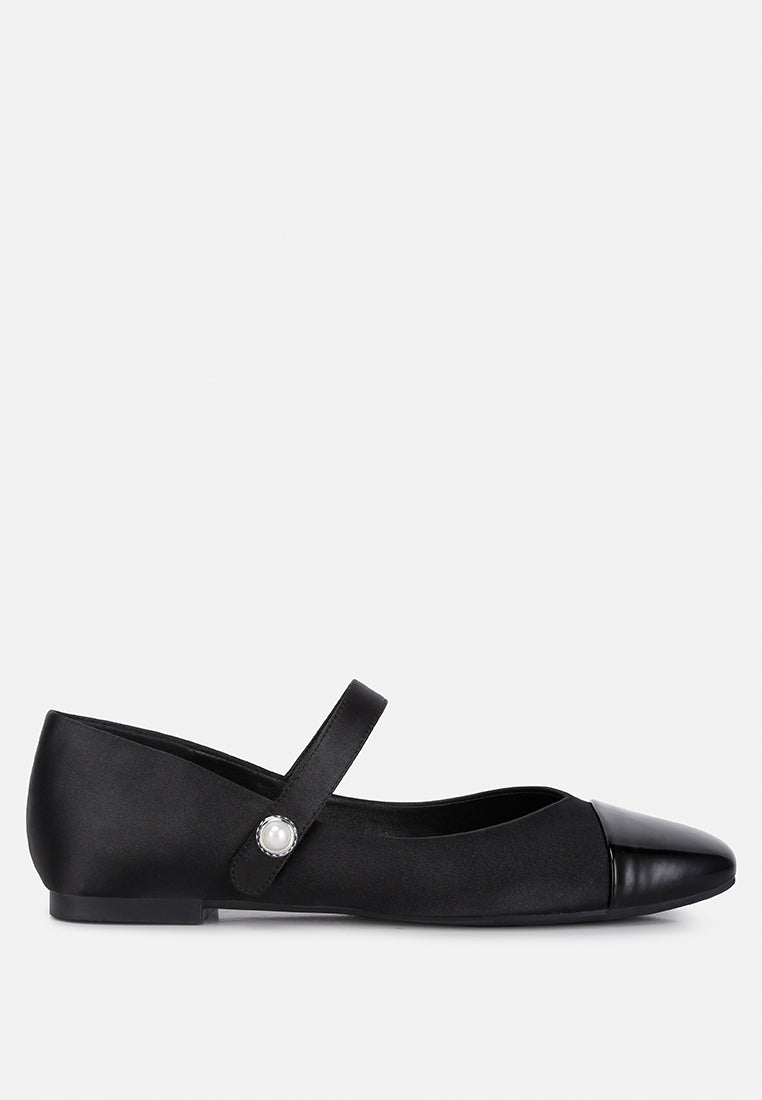 Alibi Patent Cap Toe Mary Jane Flat Ballerina Flats