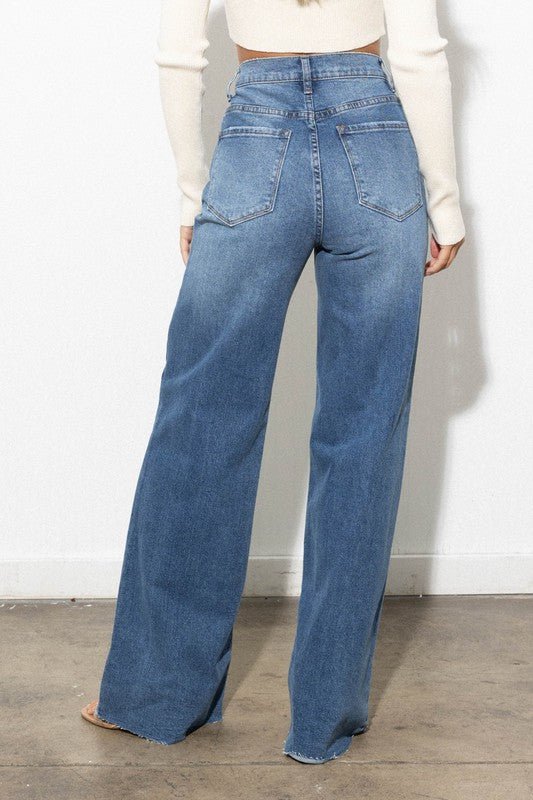 Alice Crossover High Waist Wide Leg Jeans - ShopRbls