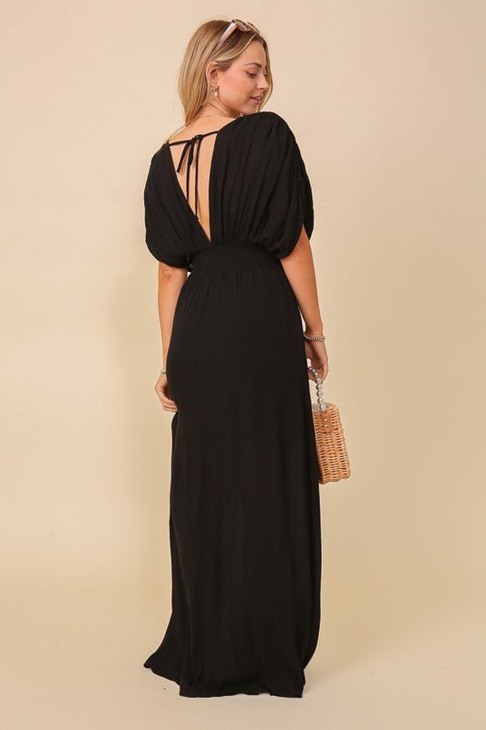 Always On Vacation Flutter Sleeve Maxi Dress - ShopRbls