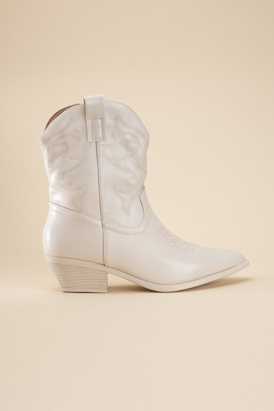 Bach In Nash Metallic Western Ankle Boots - ShopRbls