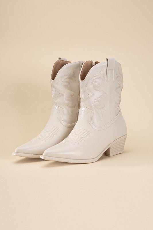 Bach In Nash Metallic Western Ankle Boots - ShopRbls