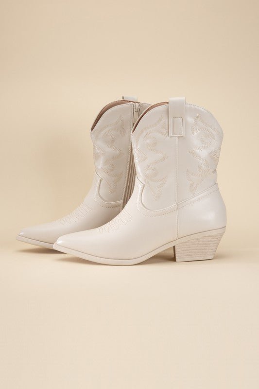 Bach In Nash Metallic Western Ankle Boots - ShopRbls