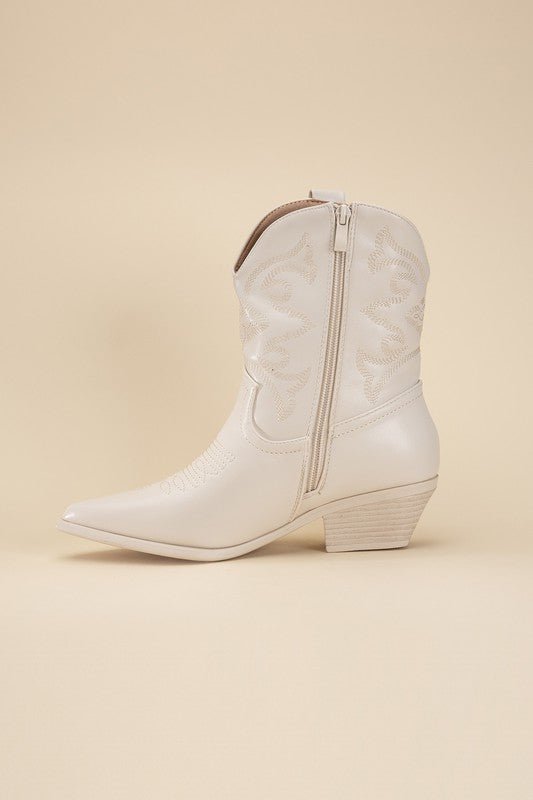 Bach In Nash Metallic Western Ankle Boots - ShopRbls