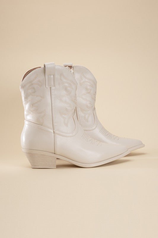 Bach In Nash Metallic Western Ankle Boots - ShopRbls