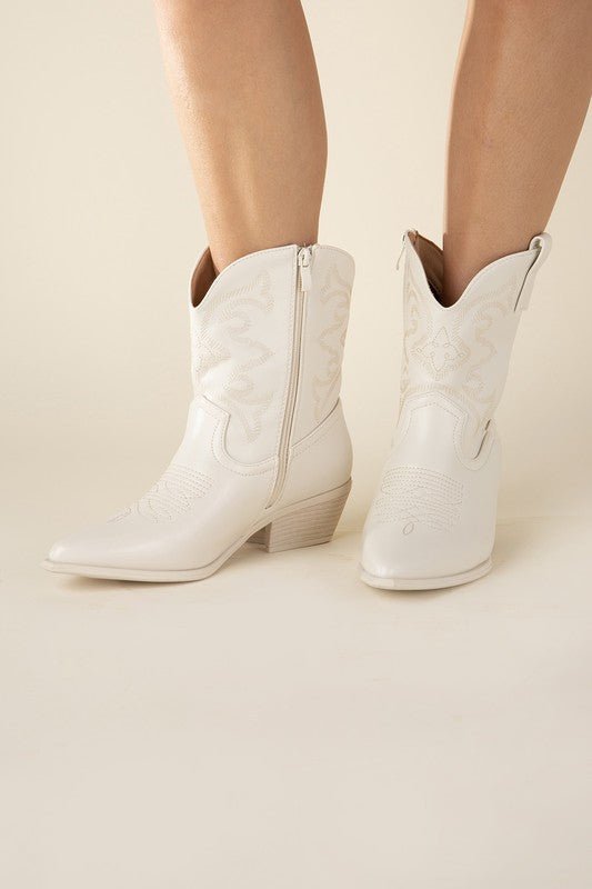 Bach In Nash Metallic Western Ankle Boots - ShopRbls