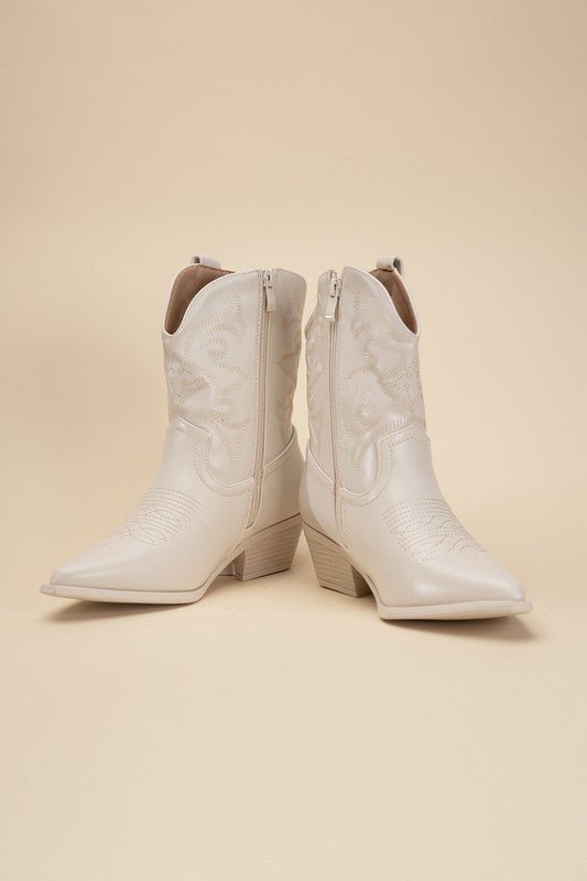 Bach In Nash Metallic Western Ankle Boots - ShopRbls