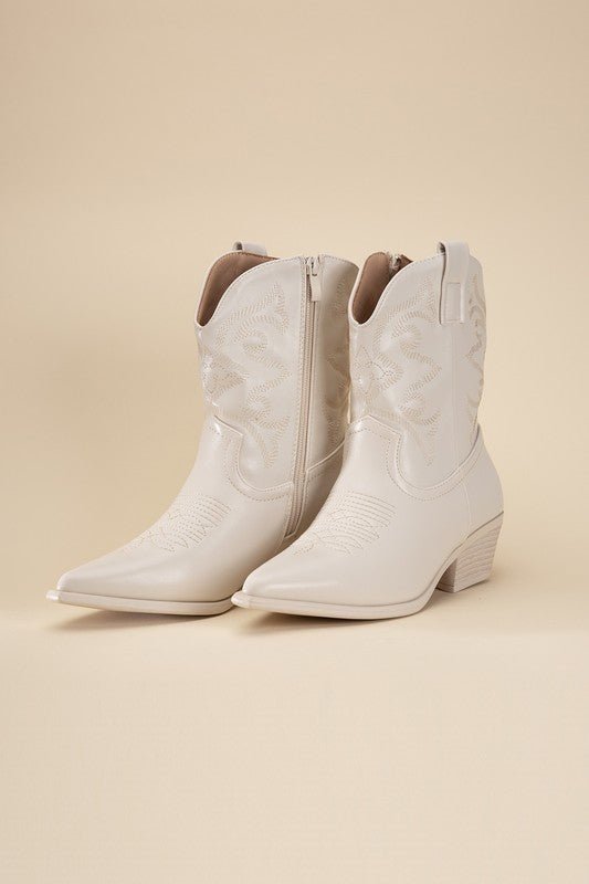 Bach In Nash Metallic Western Ankle Boots - ShopRbls