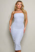 Bianca Strapless Knit Tube Bodycon Midi Dress - ShopRbls