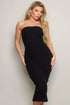 Bianca Strapless Knit Tube Bodycon Midi Dress - ShopRbls