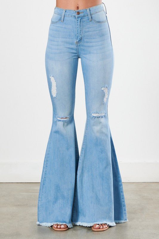 Bittersweet High Waisted Ultra Flare Leg Jeans - ShopRbls