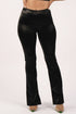 Butter Velvet PU High Rise Flared Pants - ShopRbls