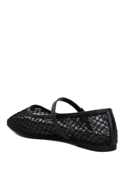 Verona Mesh Mary Jane Ballerina Flats