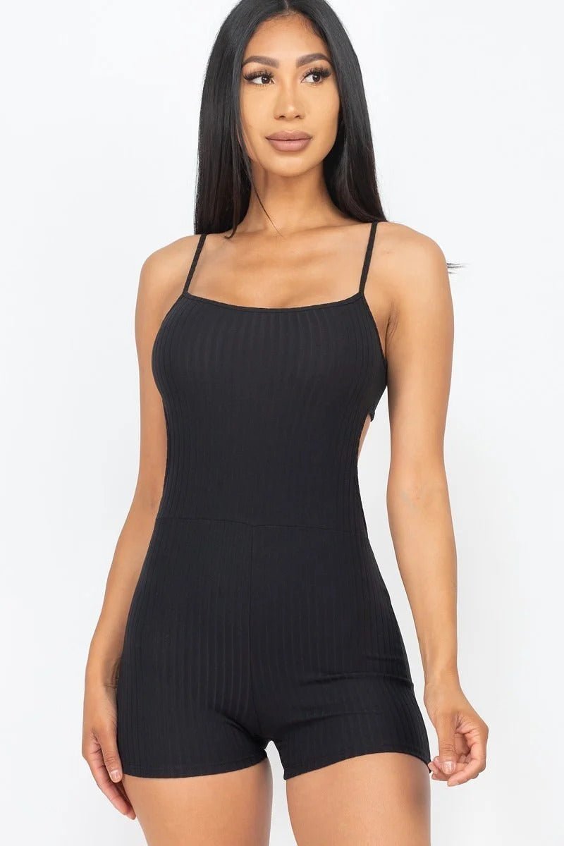 Chill Vibes Openback Bodycon Romper - ShopRbls