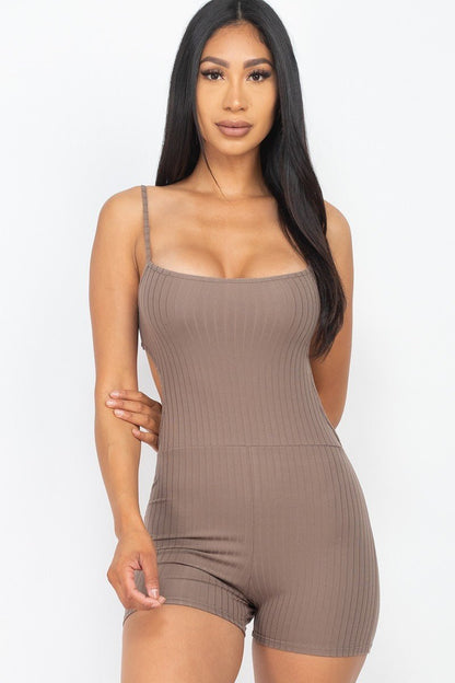 Chill Vibes Openback Bodycon Romper - ShopRbls