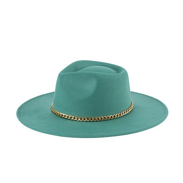 Coco Gold Chain Wide Brim Cowgirl Hat - ShopRbls