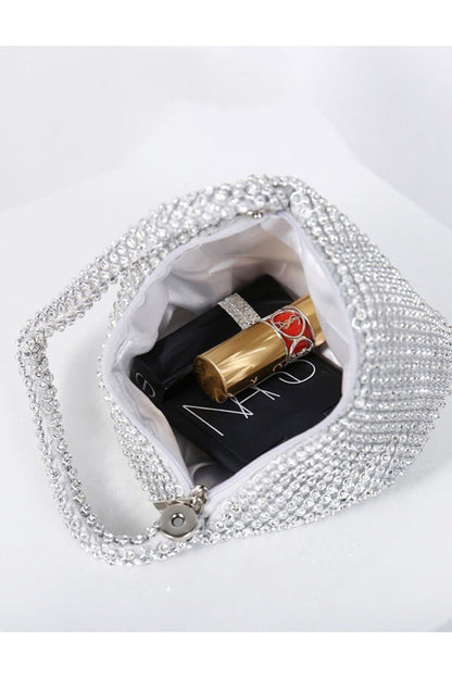 Diva Rhinestone Mesh Small Formal Swing Bag - ShopRbls