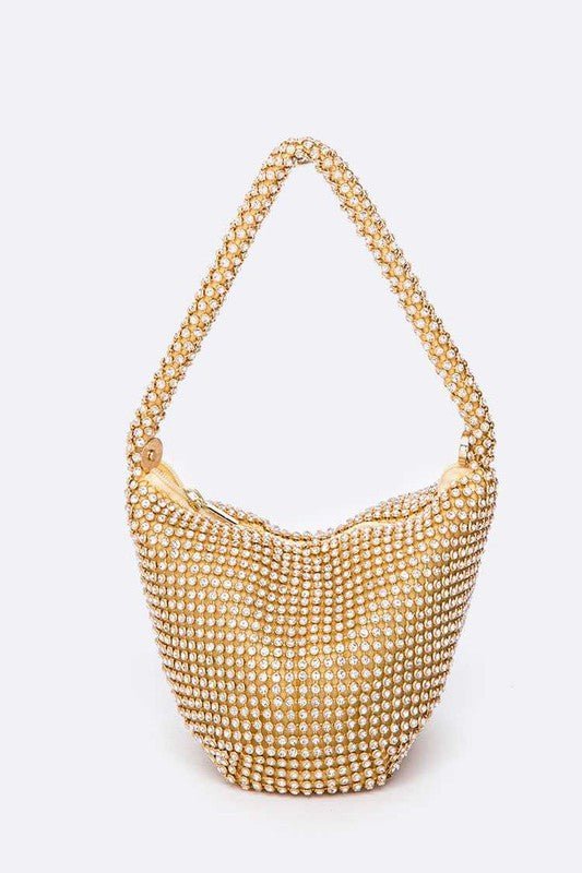 Diva Rhinestone Mesh Small Formal Swing Bag - ShopRbls