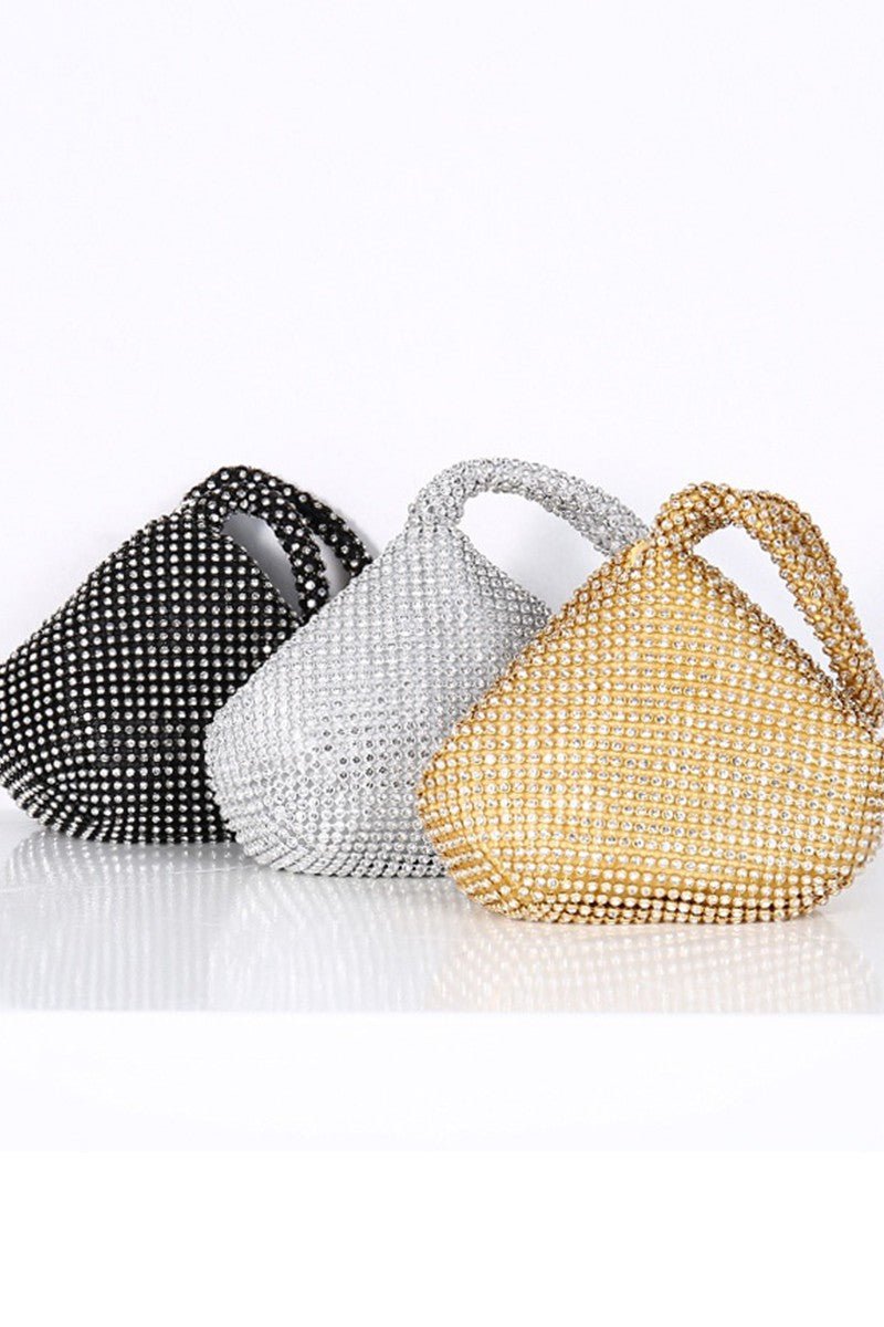 Diva Rhinestone Mesh Small Formal Swing Bag - ShopRbls