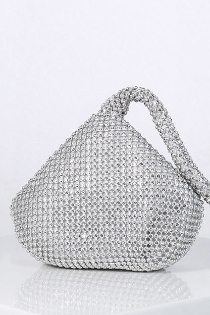 Diva Rhinestone Mesh Small Formal Swing Bag - ShopRbls