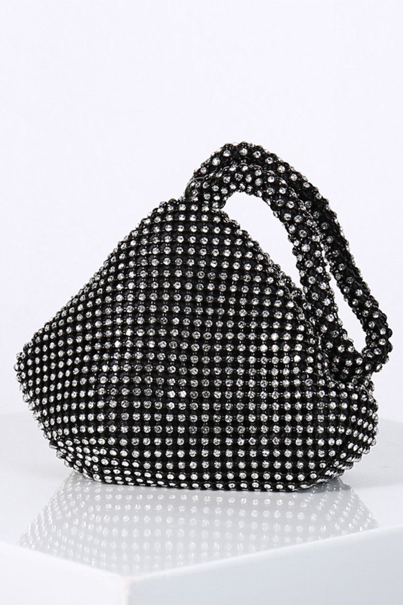 Diva Rhinestone Mesh Small Formal Swing Bag - ShopRbls