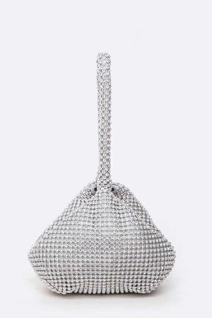 Diva Rhinestone Mesh Small Formal Swing Bag - ShopRbls