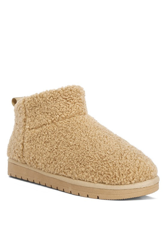 Antonia Plush Fleece Lined Platform Ankle Booties