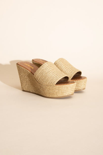 Tropics Espadrille Wedge High Heel Platform Sandals