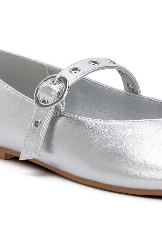 Callie Round Toe Mary Jane Ballerinas Flat