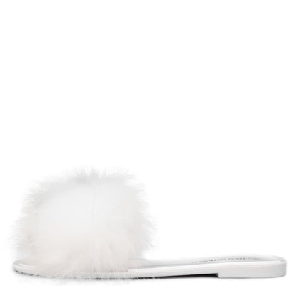 Jackie Faux Fur Jelly Flat Sandals